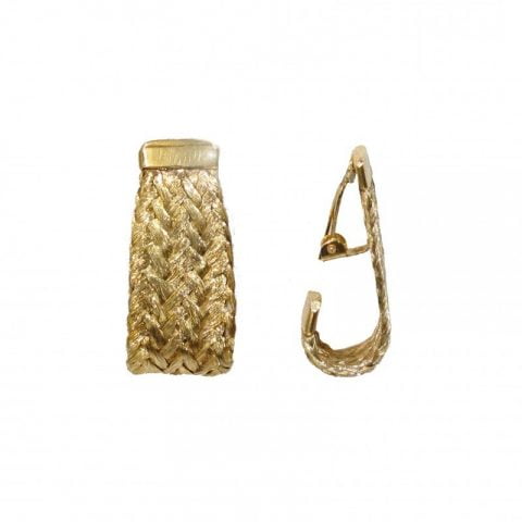 grecian gold clip-on earrings