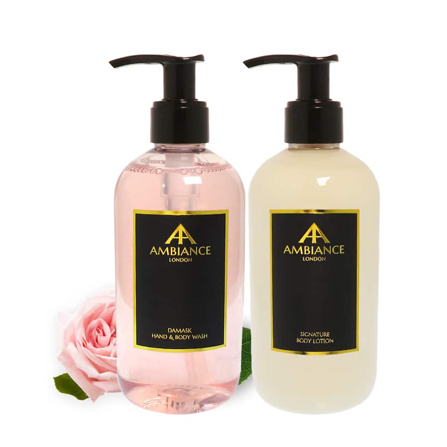Rose Body Wash & Body Lotion Gift Set Ancienne Ambiance