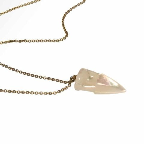 maximos jewellery - large Mother Of Pearl amphora pendant necklace - ancienne ambiance