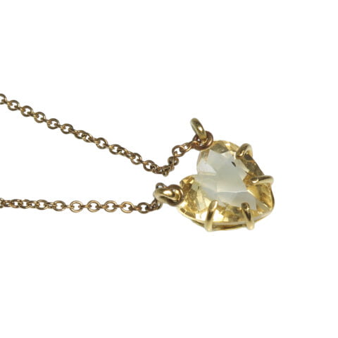 ancienne ambiance - claire van holthe citrine heart necklace